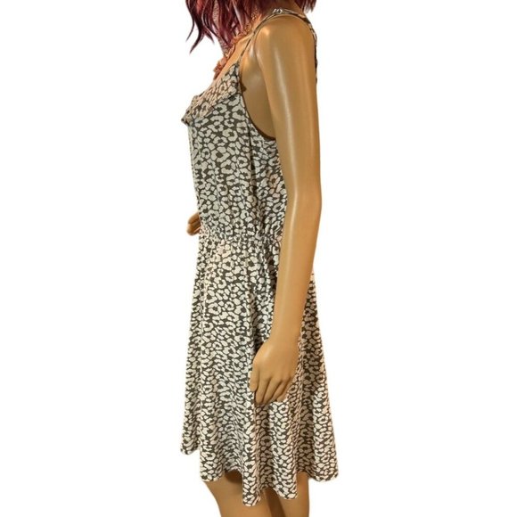 (6 for $25)LOFT Ruffled Animal Print Sleeveless Summer Dress Size M - Picture 3 of 7